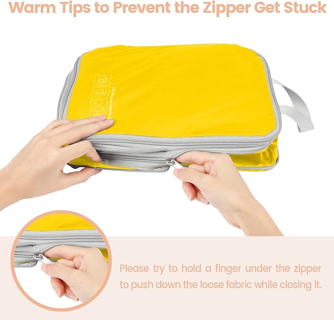 Cambond Compression Packing Cubes for Travel Women - Travel Bags Luggage Organizers Travel Essentials Compression Cubes for Travel Carry on Suitcases Organizer