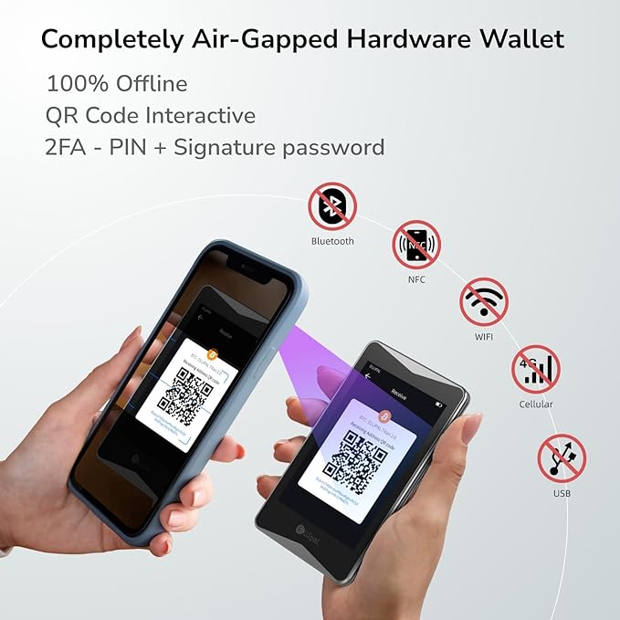 ELLIPAL Titan 2.0 Crypto Cold Wallet, 100% Offline, Air-gapped - Secure Wallet for 10000+ Coins & Tokens & NFTs