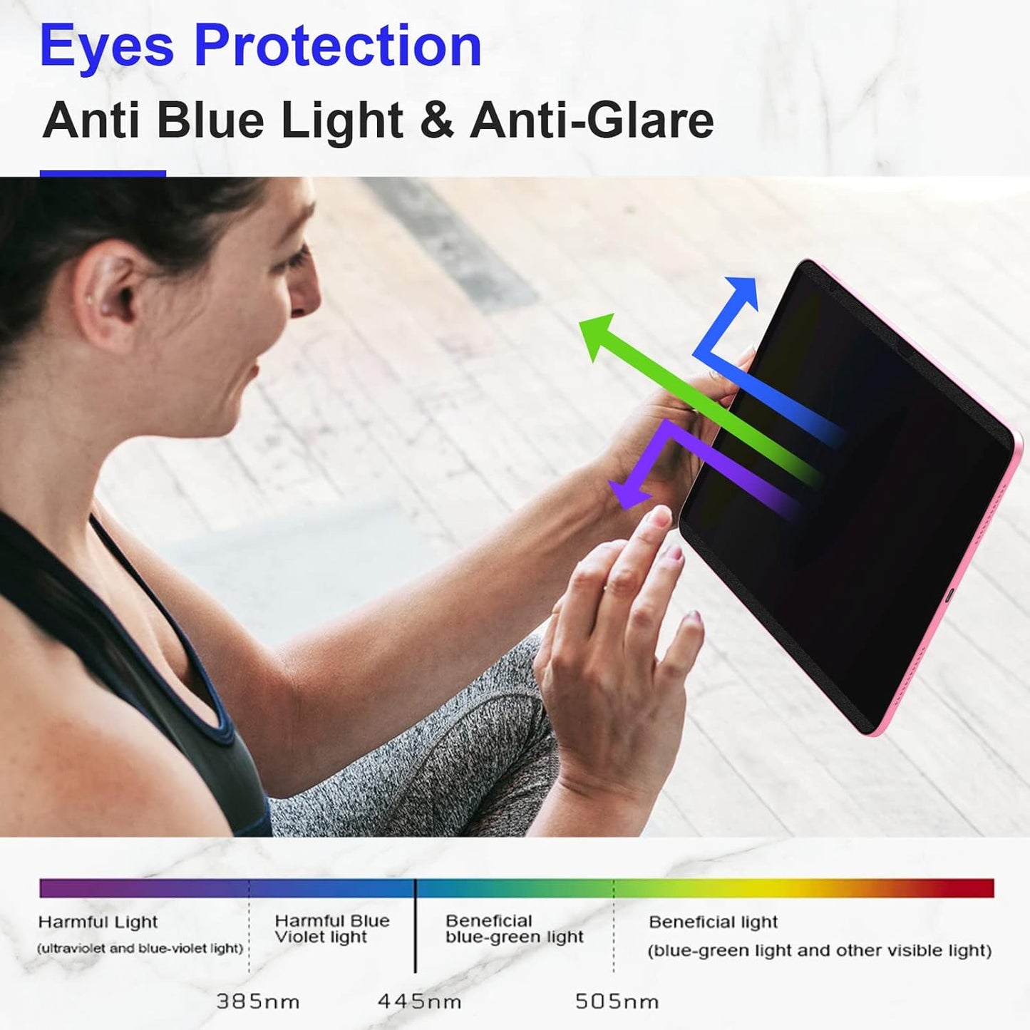 Magnetic iPad 10th generation (2022) / 11th generation (2025) Privacy Screen Protector, iPad 10.9 inchAnti Blue Light Glare Spy Privacy Filter