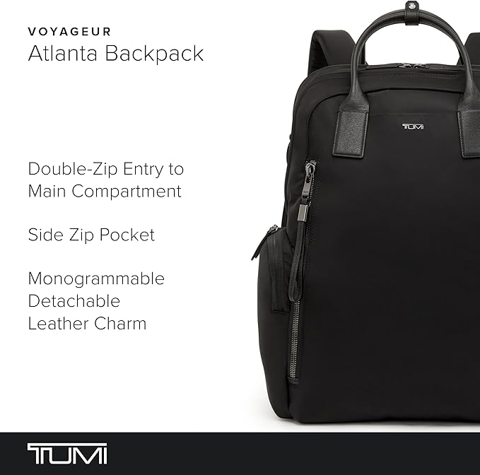 TUMI - Voyageur Atlanta Backpack - Travel Backpack for Women - For Business, Commute - Holds Up to 17" Laptop - Black & Gunmetal Hardware