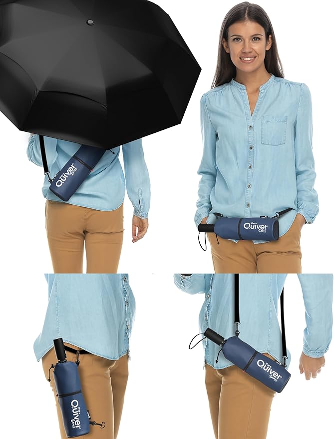 REPEL Windproof Travel Umbrella - Compact & Withstands Winds up to 85MPH , Strongest Premium Auto Folding Umbrella for Rain and Sun - Durable, Light & Portable for Women & Men , Fits Backpack & Cars