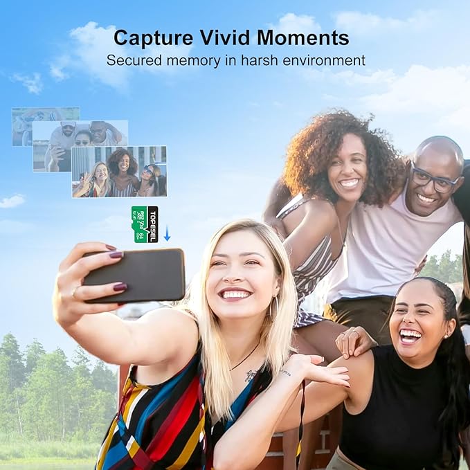 TOPESEL 64GB 2-Pack Micro SD Card, 4K Camera Pro, UHD Video for GoPro, Action Camera, Drone, Smartphone, R/W up to 90/35 MB/s MicroSDXC Memory Card UHS-I U3 A1 V30