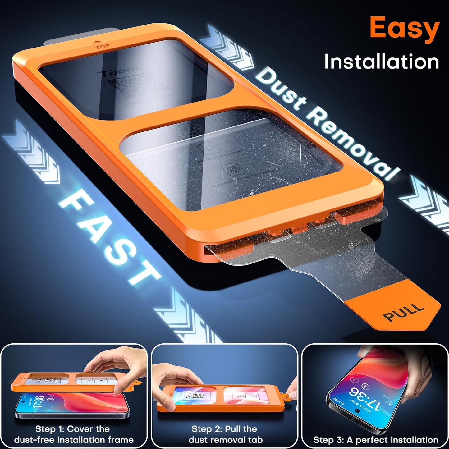 TOCOL for Google Pixel 10 Pro XL Screen Protector 6.7 9H Hardness Military Grade Shatterproof HD Tempered Glass for Full Coverage Easy Installation 2 Pack