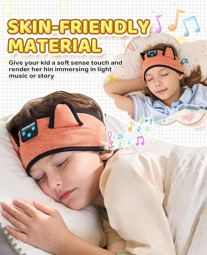 Baby Headphones, Kids Headphones Bluetooth Headband Adjustable, Wireless Headband for Kids with Wired Playback 3.5 MM Jack for Teens/Boys/Girls/Smartphones/School/Airplane Travel/Tablet