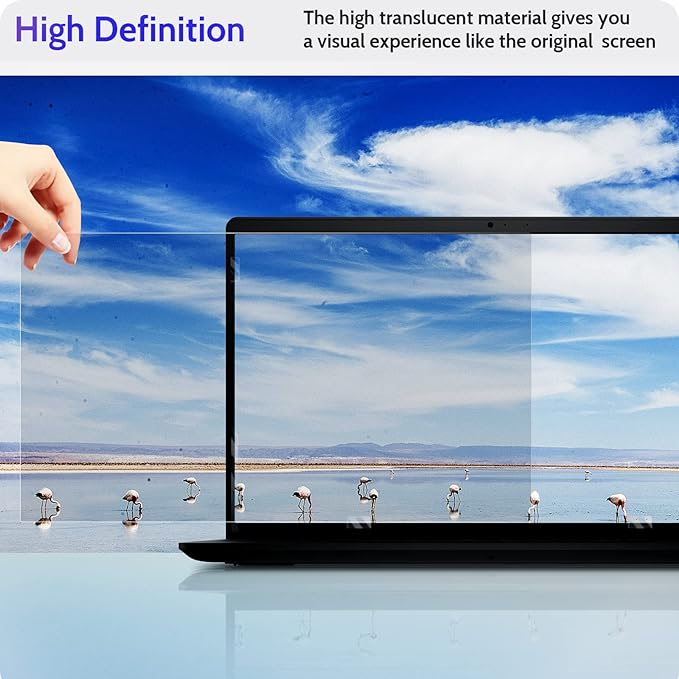 15.6 Inch Laptop Privacy Screen Compatible with Lenovo Hp Dell Acer Asus Thinkpad Envy Xps Computer 16:10 Aspect, Removable Anti Glare Blue Light Filter Protector, 15" Monitor Security Shield