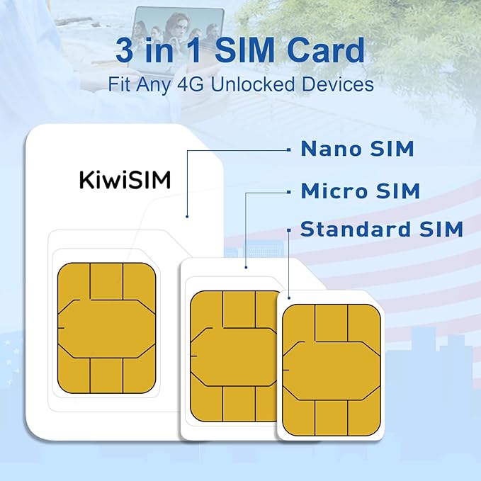 Prepaid Data SIM Card 12GB 150Days,4G LTE SIM Card for Unlocked Phone/Router/Security Camera,Support for AT&T,T-Mobile and Verizon,No Contract(Requires Activation)