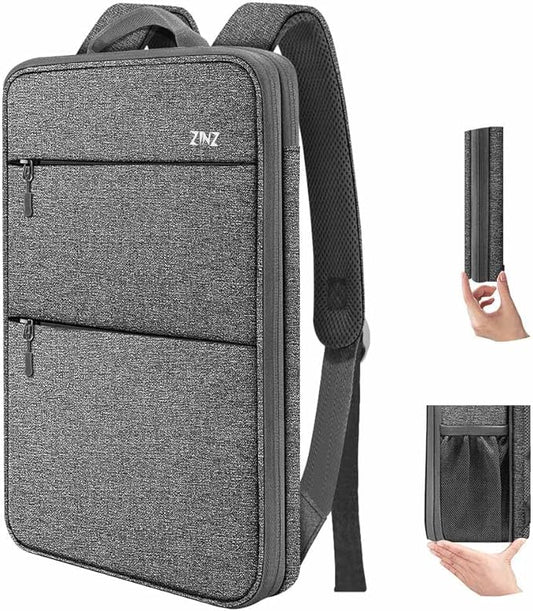 ZINZ Slim & Expandable Laptop Backpack 15 15.6 16 Inch Sleeve with USB Port, Spill-Resistant Notebooks Bag Case for Most 14-16 Inch MacBooks Surface-Books Dell HP Lenovo Asus Computers,D01G02