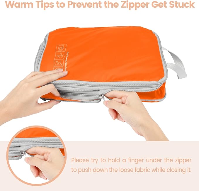 Cambond Compression Packing Cubes for Travel Women - Travel Bags Luggage Organizers Travel Essentials Compression Cubes for Travel Carry on Suitcases Organizer