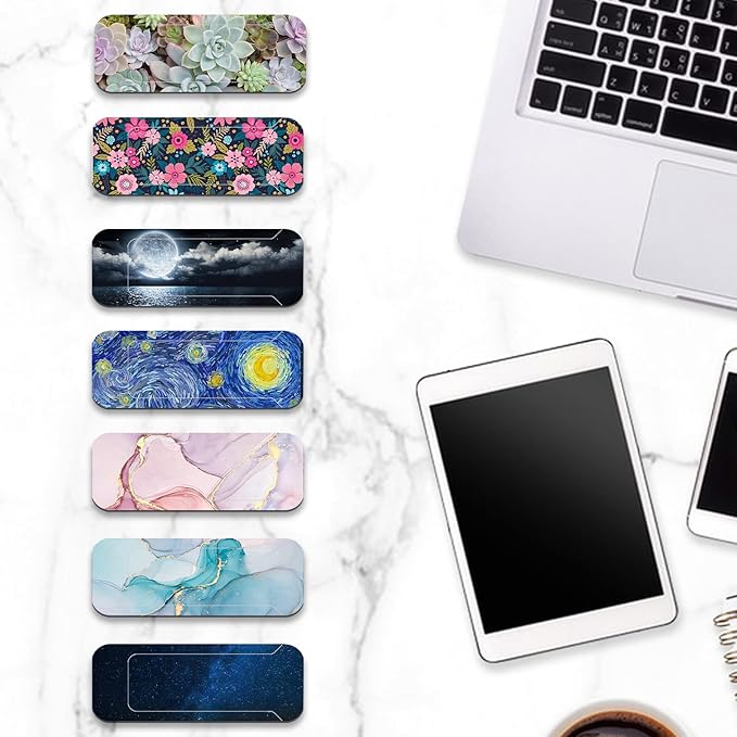 Webcam cover, 3 pieces, laptop camera cover, privacy shielding capacity is twice as big as The traditional, suitable for computer mobile phones, laptops, tablets and so on (black)