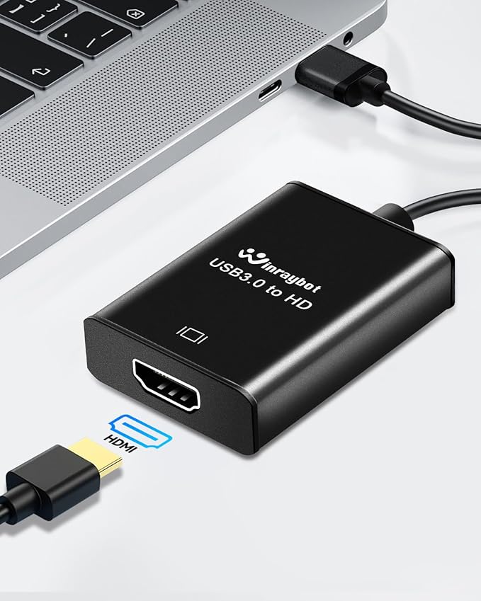 USB to HDMI Adapter,Usb3.0 to Hdmi,HDMI to USBA for Monitor,usba to HD for MacBook hdmi Adapter,Compatible with Windows 10/11 and Mac os