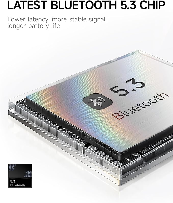 Picun B8 Bluetooth Headphones, 120H Playtime Headphone Wireless Bluetooth with 3 EQ Modes, Low Latency, Hands-Free Calls, Over Ear Headphones for Travel Home Office Cellphone PC Khaki White