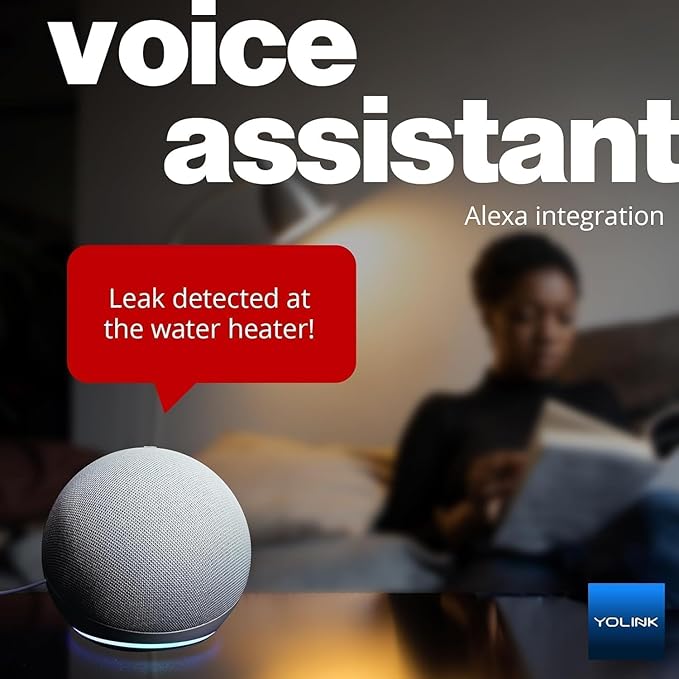 YoLink Water Leak Starter Kit: Hub + 2 Leak Sensor 4 (105 dB Siren), LoRa Long-Range, App/SMS/Email Alerts, D2D Offline, 2 AAA Up to 5-Year Battery, Works with Alexa/IFTTT/Home Assistant