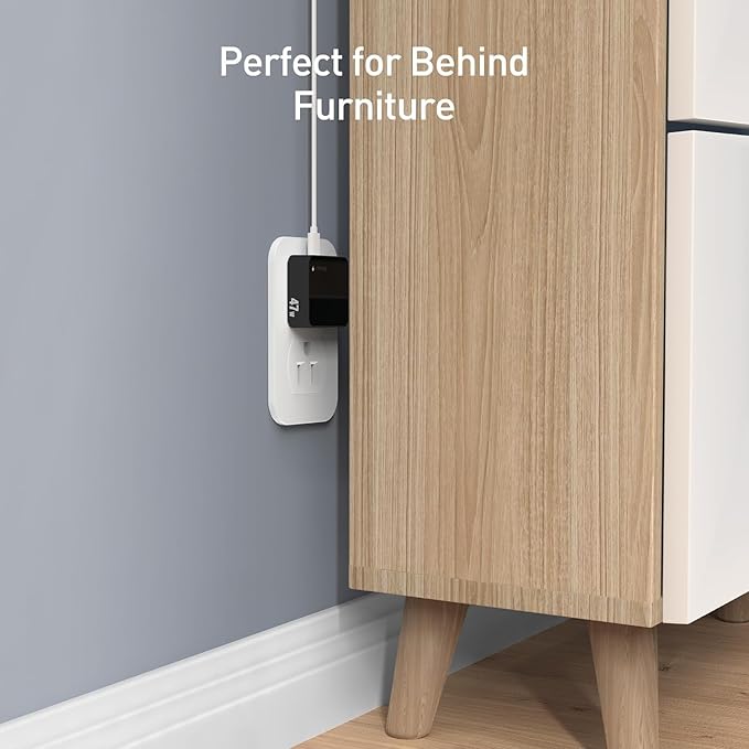 Nekmit Flat USB C Wall Charger, 47W Dual Ports USB C Charger Block, PPS Fast Charging Wall Plug for iPhone 15/15 Pro/15 Pro Max, Galaxy, MacBook Air, iPad, AirPods and More (Black)