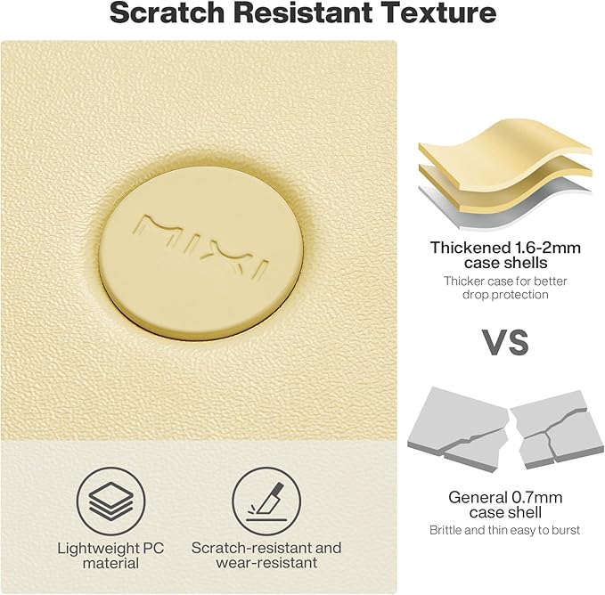 mixi 26 Inch Large Expandable Checked Luggage Suitcase with Spinner Wheels, Hardside Rolling Travel Suitcase PC with TSA Lock, Lark Yellow