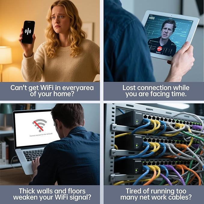 1200Mbps WiFi Extender Signal Booster - Covers Up to 11880 Sq.ft & 100 Devices, Dual Band 5GHz/2.4GHz - WiFi Extenders Signal Booster for Home, WiFfi Repeater, Internet Extender, WiFi Booster