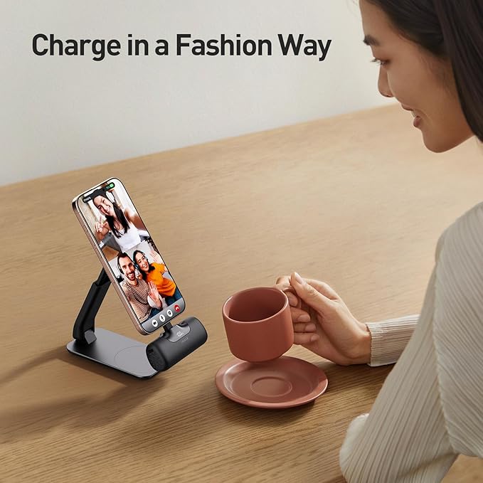 iWALK Portable Charger 5500mAh Next-Gen Small Power Bank 22.5W Fast Charging Battery USB-C Portable Phone Charger for iPhone 17/16/15 17 Plus 17 Pro Max iPad, Samsung Galaxy S25 S24 S23 Android, Black