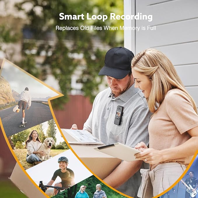 Z11 4K Body Camera with Audio and Video Recording, 128GB Small Body Cam with 180° Rotating Lens, 6HR Battery & Night Vision, Wearable Camera for Pet, Home, Office, Security Police Law Enforcement