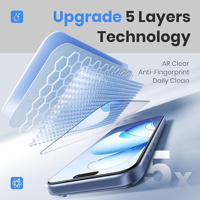 WSKEN for iPhone 17 Pro Screen Protector - AR Original Visual, [100% Anti Reflection] Shatterproof Screen Protector 17 Pro Anti Glare Tempered Glass with Zero Bubble Installation Box, 2 PCS