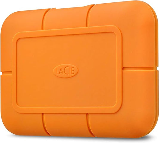 LaCie Rugged SSD 4TB Solid State Drive — USB-C USB 3.2 NVMe speeds up to 1050MB/s, IP67 Water Resistant, 3m Drop Resistant, Encryption, 5-Year Warranty with Data Recovery, 1 Mo Adobe CC (STHR4000800)