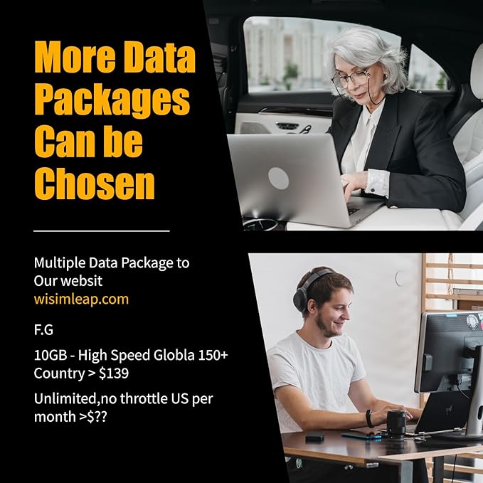 Global Travel Mobile Hotspot Device 4G Pocket Router No Roaming fee Built-in SIM Card No Need Physical Card No Contract 150 Countries Travel Portable WiFi Hotspot 100GB for US