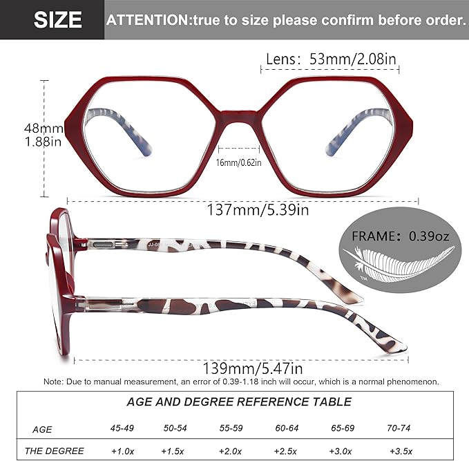 EYEURL 4-Pack Reading Glasses for Women Blue Light Blocking Reading Glasses Vintage Design Diamond-Shaped Frame Spring Hinge Readers for Women Men Anti Glare Filter Lightweight Eyeglasses,2.75