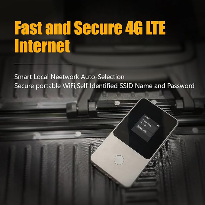 Global Travel Mobile Hotspot Device 4G Pocket Router No Roaming fee Built-in SIM Card No Need Physical Card No Contract 150 Countries Travel Portable WiFi Hotspot 300GB for US