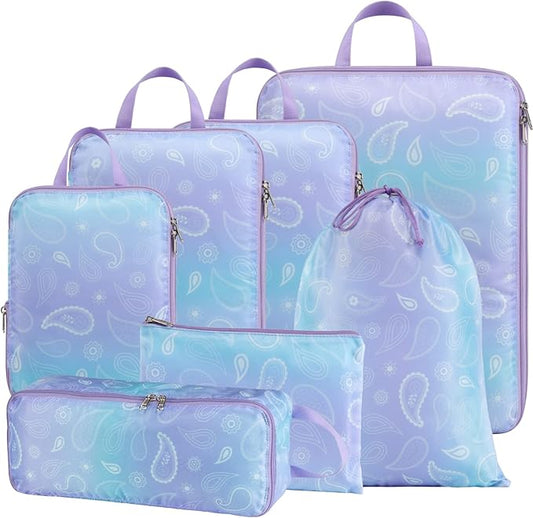 Cambond Compression Packing Cubes for Travel Women - Travel Bags Luggage Organizers Travel Essentials Compression Cubes for Travel Carry on Suitcases Organizer
