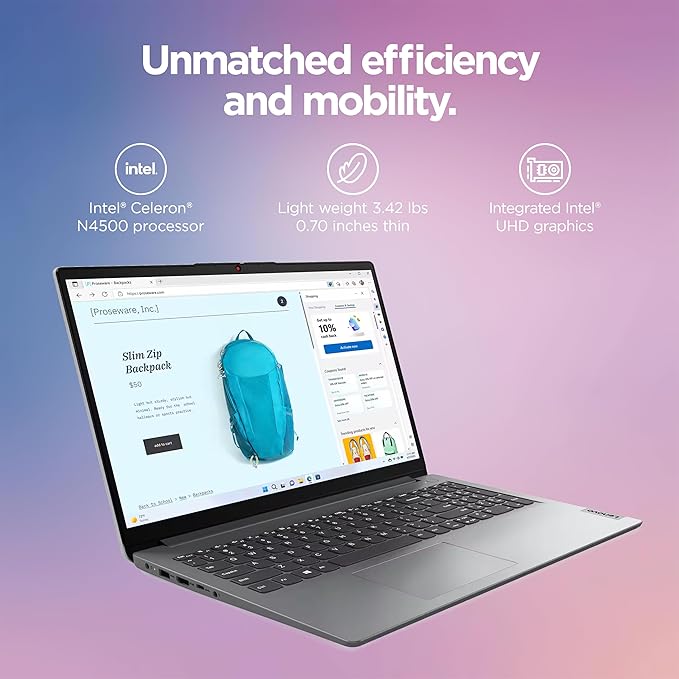 Lenovo IdeaPad Laptop Computer 2025, 15.6" Display, 12GB RAM, 1.1TB Storage (500GB SSD + 128GB eMMC + 500GB Ext), Intel Dual Core Processor, Long Battery, MarxsolAccessory, 1 Year Office 365, Win 11