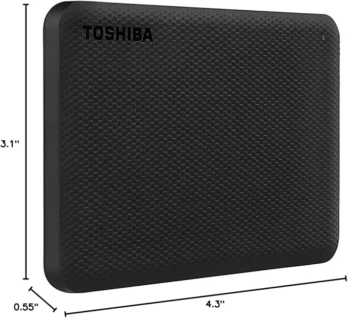 Toshiba Canvio Advance 2TB Portable External Hard Drive USB 3.0, Black - HDTCA20XK3AA