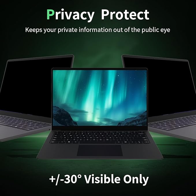 Laptop Privacy Screen 15.6 Inc for 16:9 Aspect Ratio Screen Protector, Anti-Glare Blue Light Laptop Screen Privacy Shield Removable 15.6in Filter for Lenovo HP Dell Acer Asus Thinkpad Envy Xps