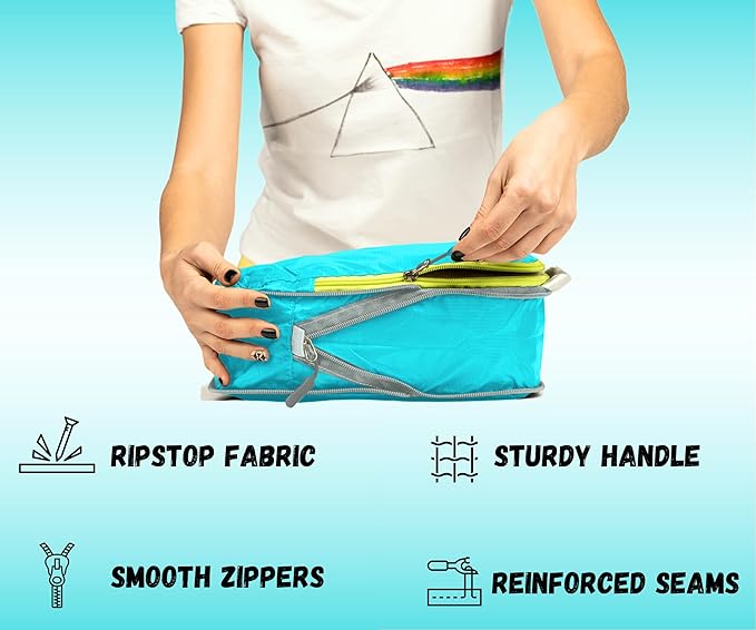 SUITEDNOMAD Ultralight Compression Packing Cubes Set, Suitcase and Backpack Travel Organizer Bags