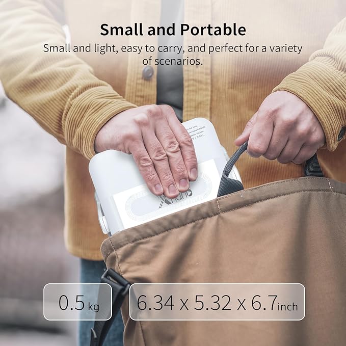 Mini Projector 4K support with WiFi 6 and Bluetooth 5.0, 4w Speaker, Auto Vertical Keystone 45° Rotatable Portable Proyector for Home Bedroom Outdoor