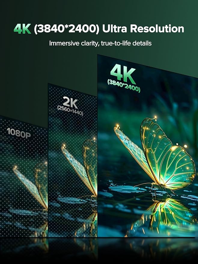 Newsoul Portable Monitor 4K 16" Laptop Monitor 1200Nits High Brightness, 2000:1 Contrast Fast IPS Matte Screen with VESA & Protective Case, Built-in USB-C HDMI Portable Screen for Phone Game Console