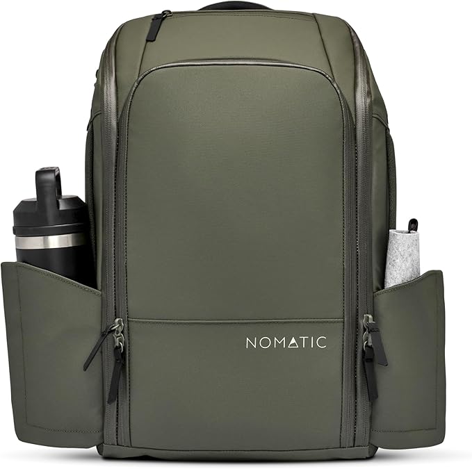NOMATIC 14L Backpack- Carry On Backpack and Water Resistant Laptop Bag - Carry On or Business Backpack for Men and Women (Olive)