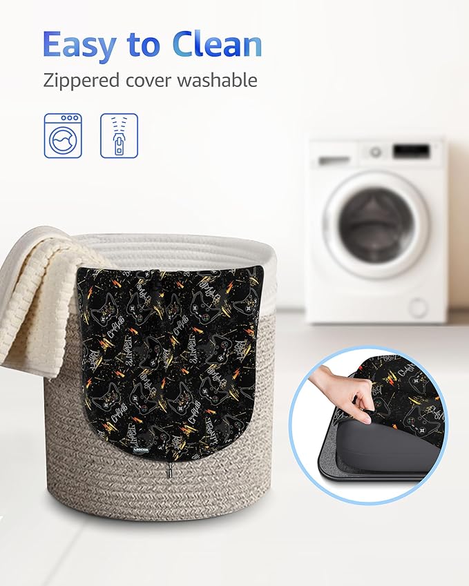 Lap Desk - Portable Laptop Stand & Desk, Fits Up to 17.3 in, Washable Cushion, Built-in Phone Holder & Mouse Pad - Gaming, Eating, Writing, Working on Bed, Couch,Floor - L.DOCTOR(Large, Joysticks)