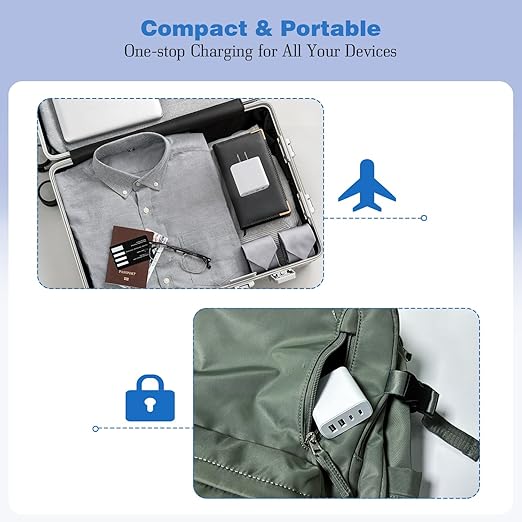 iPhone 17 Charger Cube Block,40W 2Pack 4Port PD USB C Charger Block Power Adapter+QC Wall Charging Plug Fast Charging Cube Multiport Brick for iPhone 17 Pro Max/iPhone 16/15/14/13/iPad Pro/Air/Samsung