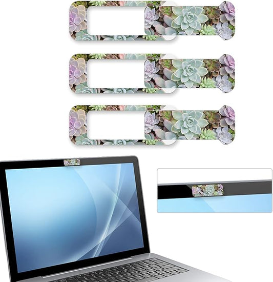 Webcam Cover, 3 Pieces, Laptop Camera Cover, Privacy Shielding Capacity is Twice as Big as The Traditional, Suitable for Computer Mobile Phones, laptops, Tablets and so on (More Meat)