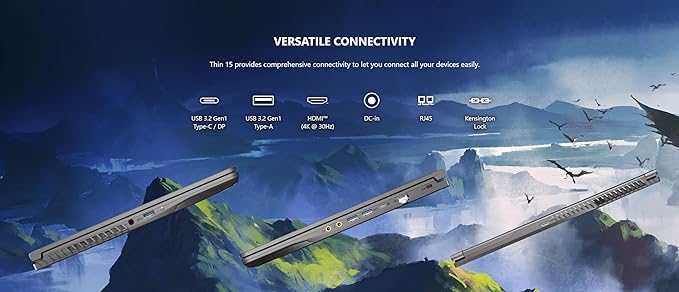 MSI Thin 15.6 inch FHD 144Hz Gaming Laptop-Intel Core i5-13420H-NVIDIA GeForce RTX 3050 -Window 11 Pro-W/Mouse pad (64GB RAM | 4TB PCIe SSD)