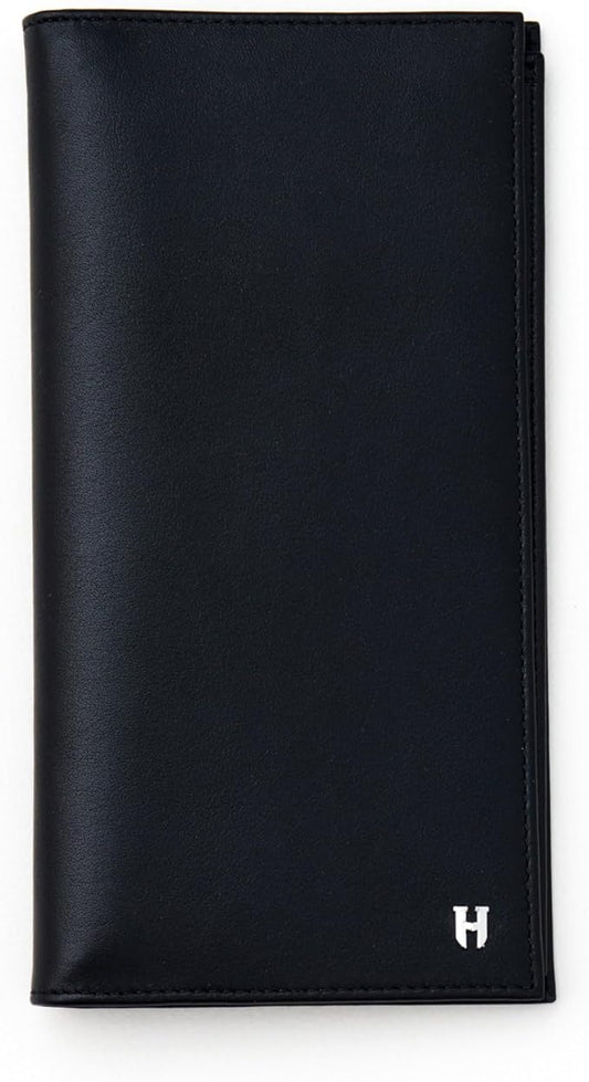 Passport Holder Travel Wallet for Men & Women, RFID Handcrafted Full Grain Leather Cover, 12 Card Slots & 4 Compartments, Gift Box & Pouch, Black
