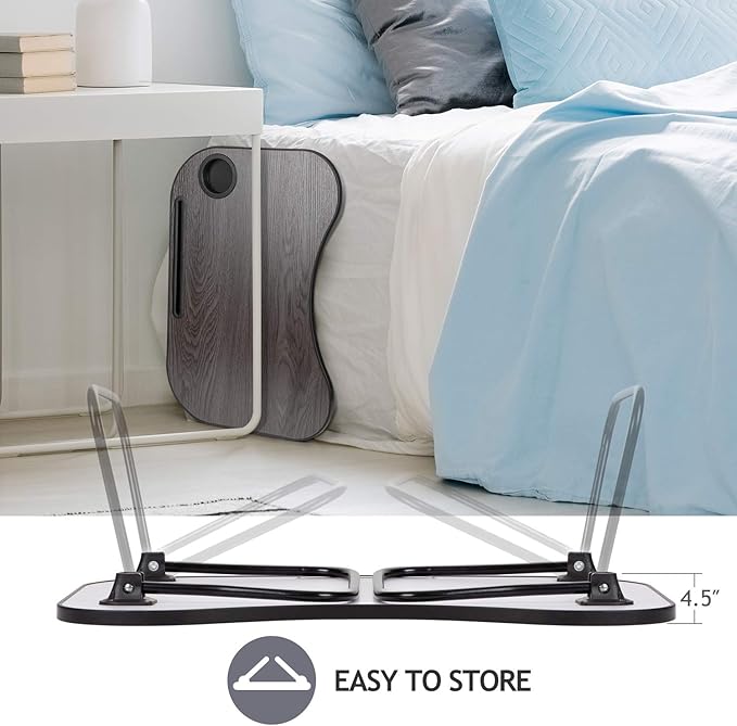 LORYERGO Lap Desk for Laptop, Laptop Lap Desk with Slot for Phone & Tablet, Lap Table for Bed, Suitable as Breakfast Tray, Writing Desk, Drawing Table for Floor & Bed