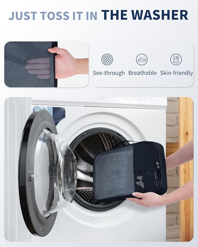 ECOHUB 4 Set /6 Set Packing Cubes for Travel Durable Suitcase Organizer Bags Set with Personalized Tag Various Sizes Travel Essentials Traveling Accessories for Luggage Machine Washable