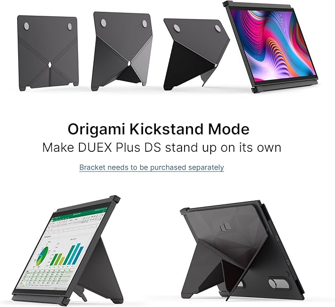 Portable Monitor for Laptops, New Mobile Pixels Duex Plus DS 13.3" Full HD IPS Dual Laptop Monitor, USB C/HDMI Plug and Play Laptop Screen Extender,Windows/Mac/Android/Switch Compatible