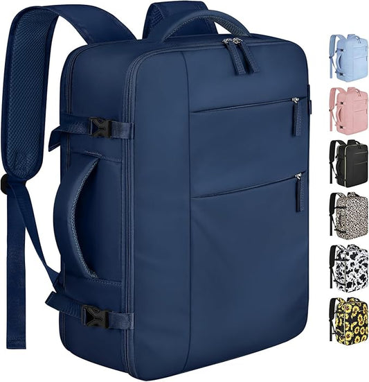 Capolo Travel Backpack for Women Men Waterproof Laptop Backpack Airlines Approved Carry On Backpack Bag Computer Backpack for Business, Work, Traveling Fits 17 Inch Laptop(Dark Blue)