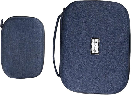 Electronics Organizer Travel Case Waterproof,Multi-Function Cable Storage Bag for Charger Phone Earphone USB Cables,Portable Wire Organizer Pouch for Travel Accessories,Dark Blue