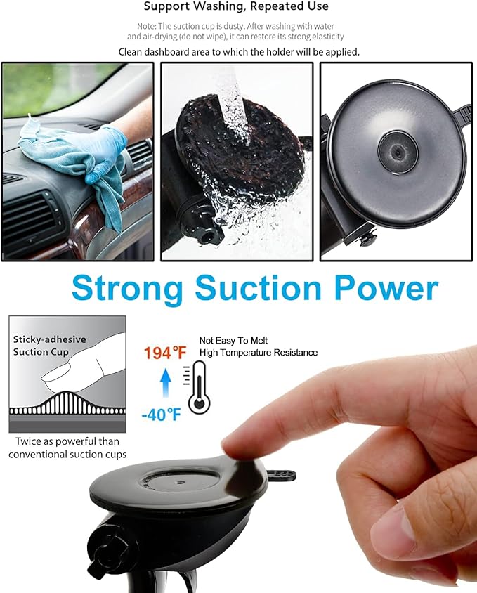 woleyi Car Dashboard Tablet Mount, Car Dash Tablet Holder with Strong Sticky Gel Suction Cup, Compatible with iPad Pro/Air/Mini, Galaxy Tabs/Z Fold, Fire HD, More 4.7-13" Cell Phones and Tablets