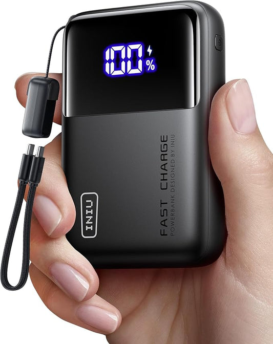 INIU Power Bank, 20000mAh 65W Ultra Compact USB C Laptop Portable Charger, PD QC Fast Charging 3-Output External Battery Pack for Laptop MacBook iPad Tablet Steam Deck iPhone 17 16 15 Pro Samsung S24