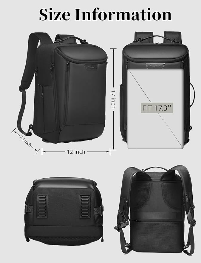 Schkleier Travel Backpack for Men Women, Carry On Backpack TSA Flight Approved 15.6 inch Laptop Daypack for Business Trip