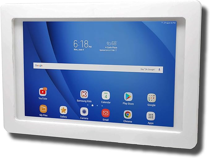 TABcare Security Anti-Theft Acrylic VESA Enclosure for Samsung Galaxy TAB A 10.1 2019 SM-T510 with Wall Mount Kit (Clear, TAB A 10.1 2019)