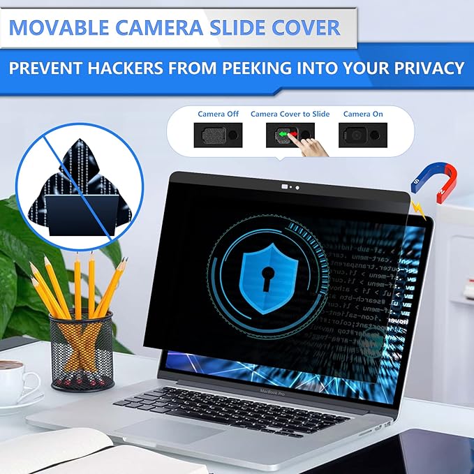 ZOEGAA Privacy Screen MacBook Air 13 Inch (2010-2017), Magnetic Removable Screen Filters Anti-Peeping, Anti Blue Light and Anti Glare Privacy Screen for Macbook Air 13 inch Model (A1369, A1466)