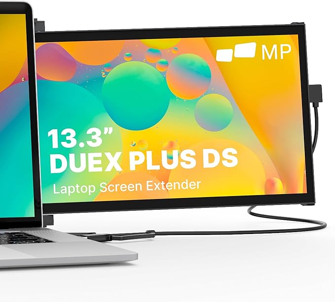 Mobile Pixels Duex Plus DS Portable Laptop Monitor, 13.3'' Laptop Screen Extender, Type-C/HDMI Plug and Play, Portable Monitor for 13'' to 14.5'' Laptop